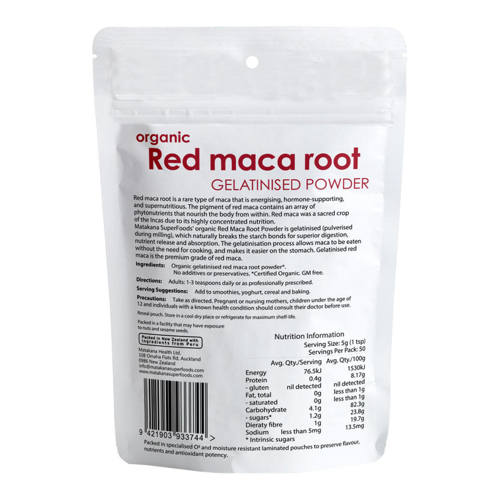 Matakana Superfoods Red Maca Root Organic Gelatinised Powder_2
