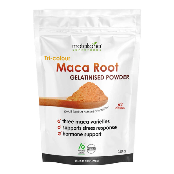 Tri-Colour Maca Root Gelatinised Powder
