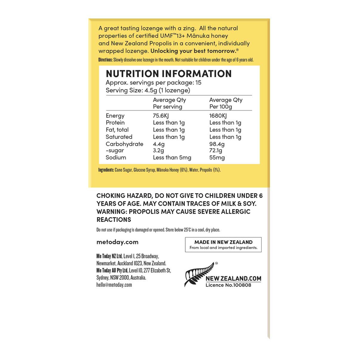 Me Today Propolis + MÄnuka Honey Lozenges _3