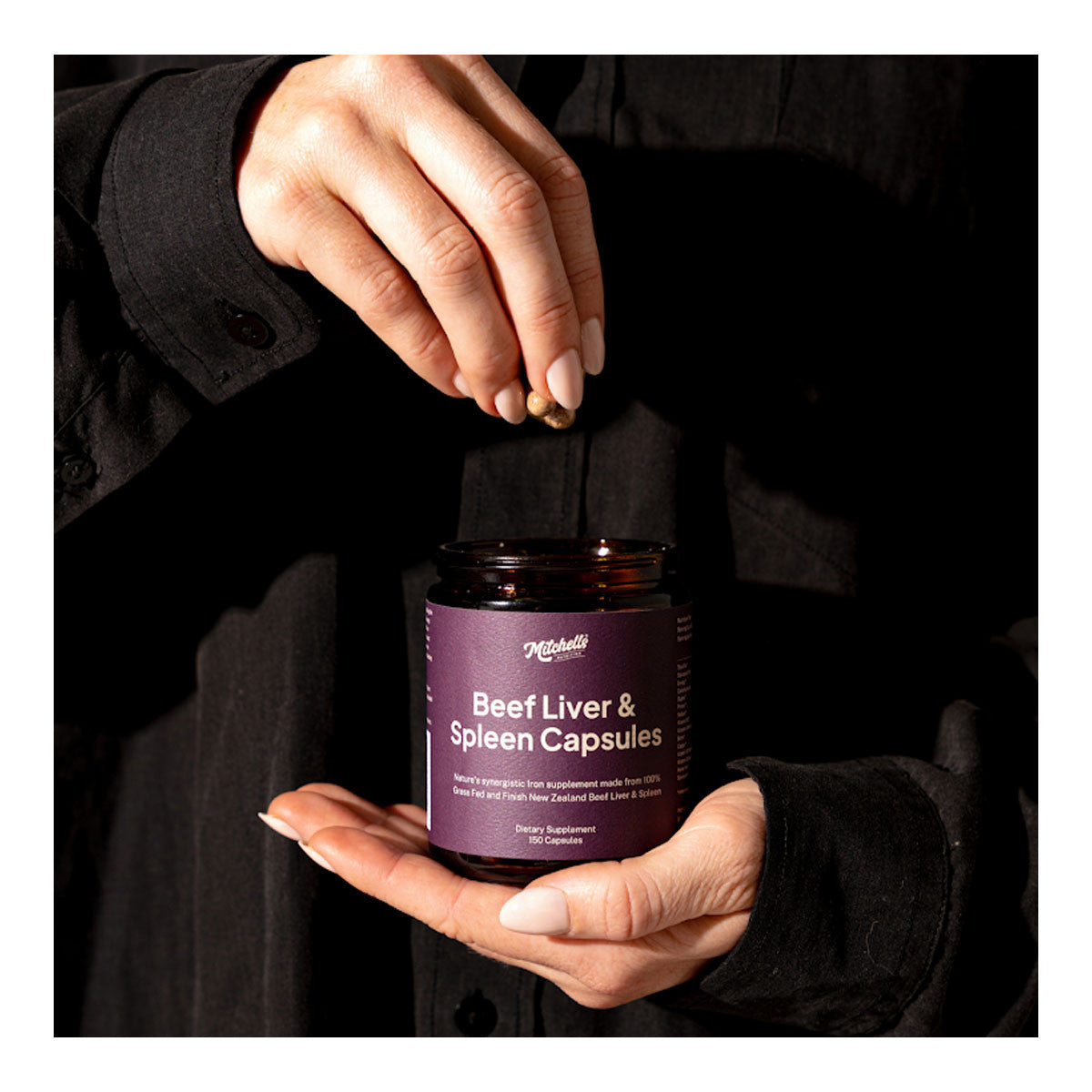 Mitchells Nutrition Beef Liver & Spleen Capsules _3