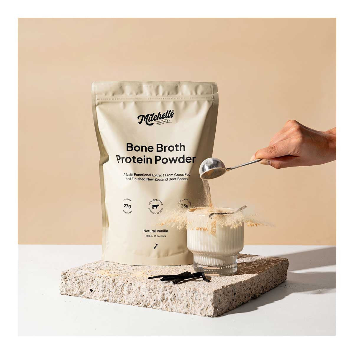 Mitchells Nutrition Bone Broth Vanilla Protein Powder _3