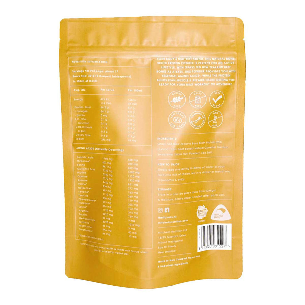 Mitchells Nutrition Limited Bone Broth Protein Powder - Salted Caramel_2