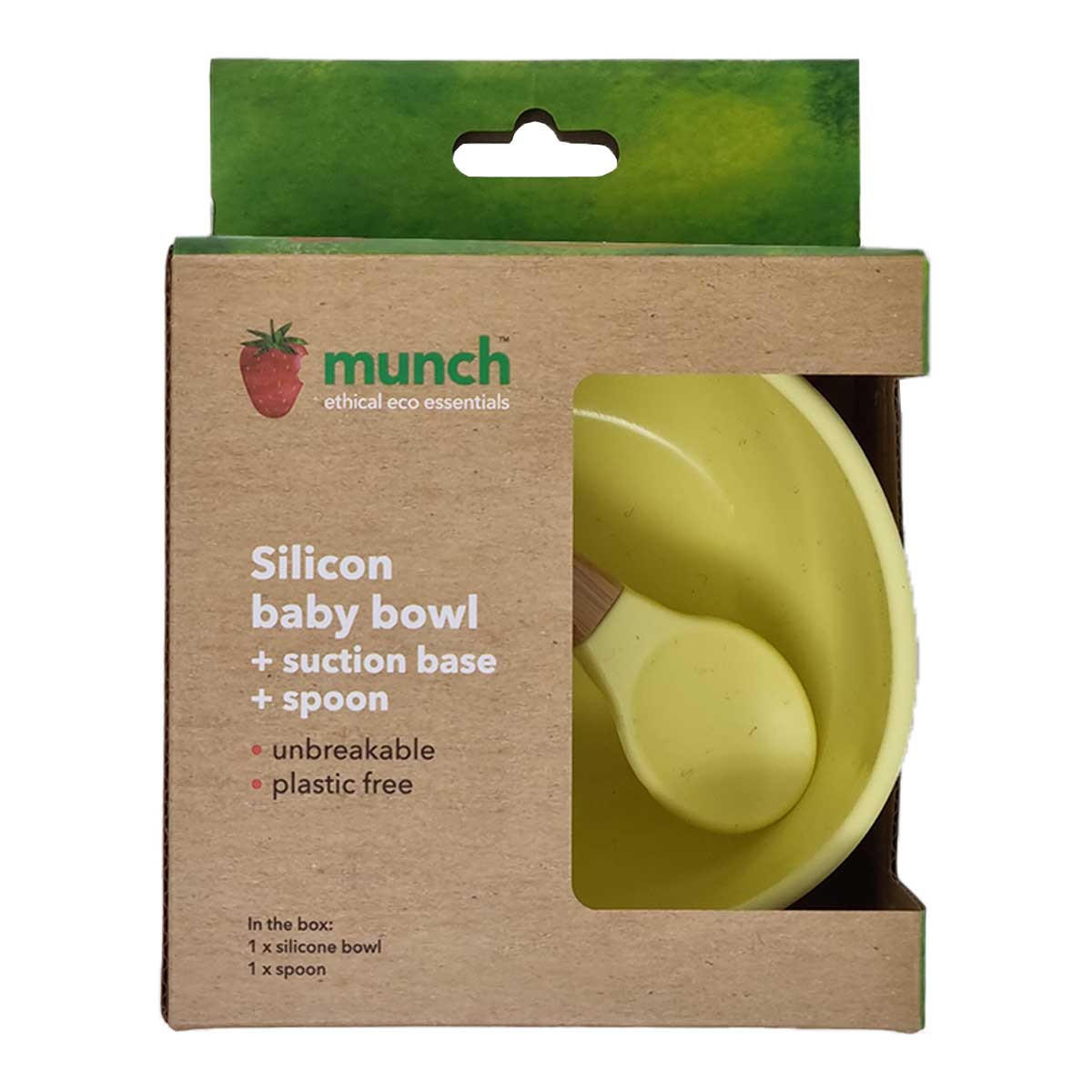 Munch Silicon Baby Bowl Suction Base Spoon_1