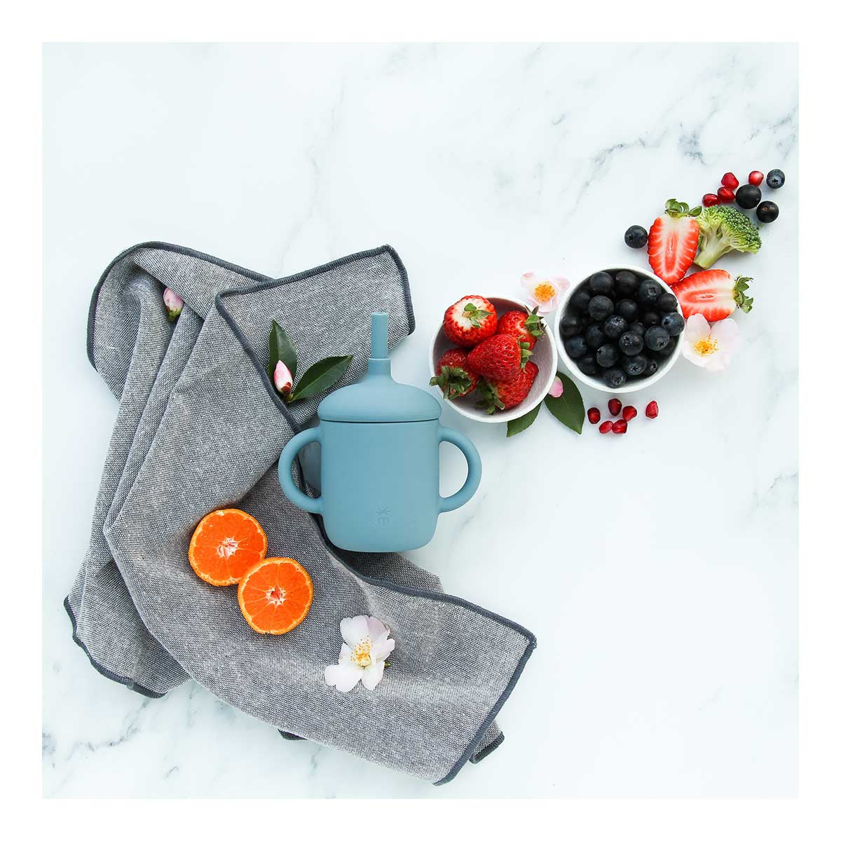 Munch Silicone Straw Baby Cup Two Handles _3