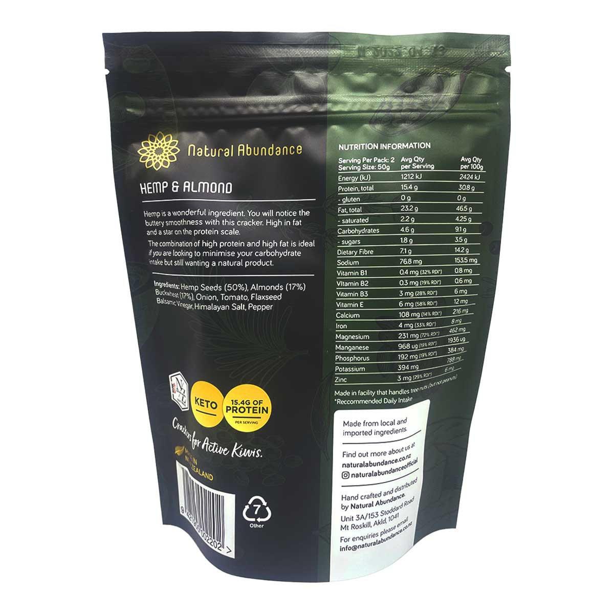 Natural Abundance Superfood Crackers - Hemp and Almond_2