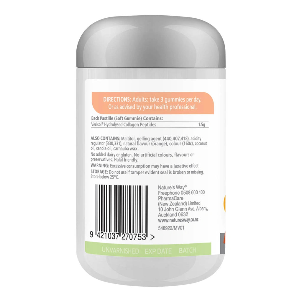 Supplement bottle label with directions and product details on a white background