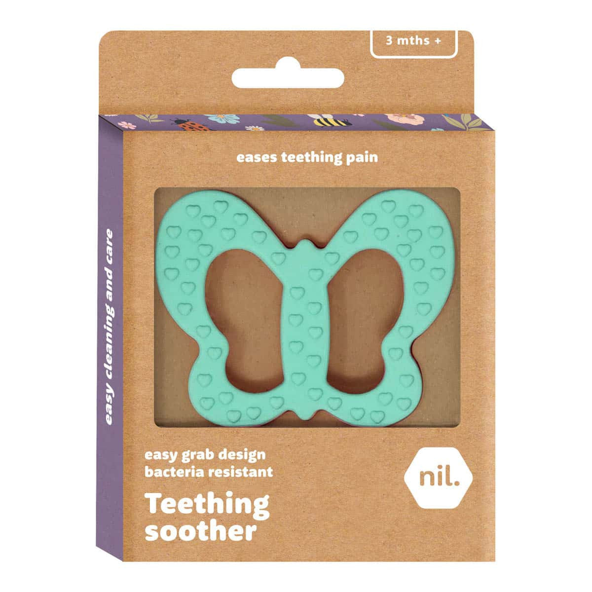 nil Butterfly Silicone Baby Soothing Toy - Green _1