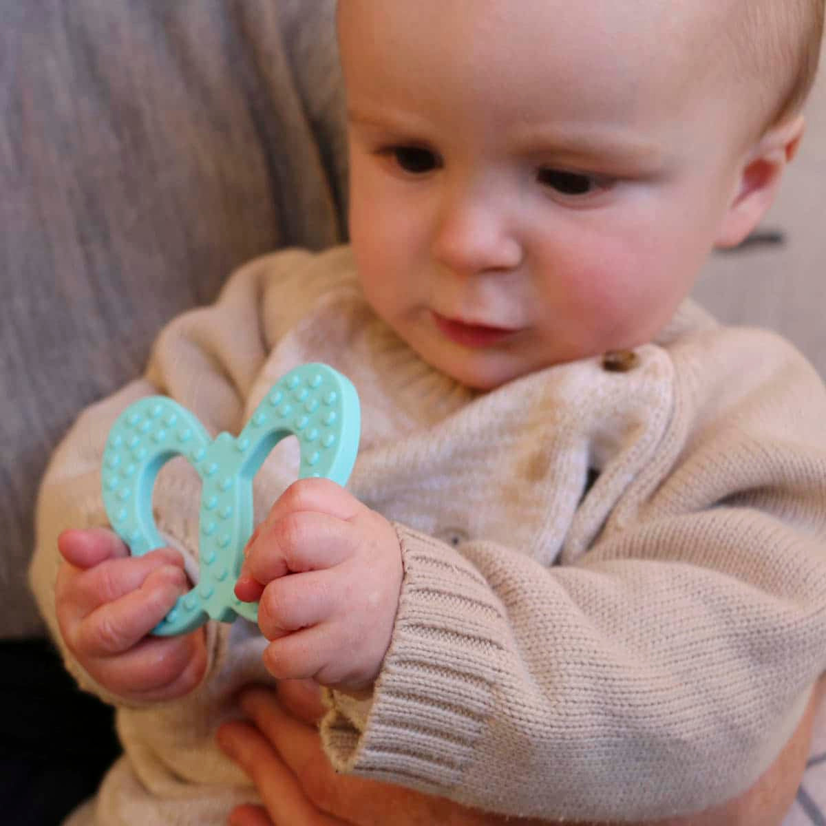 nil Butterfly Silicone Baby Soothing Toy - Green _4