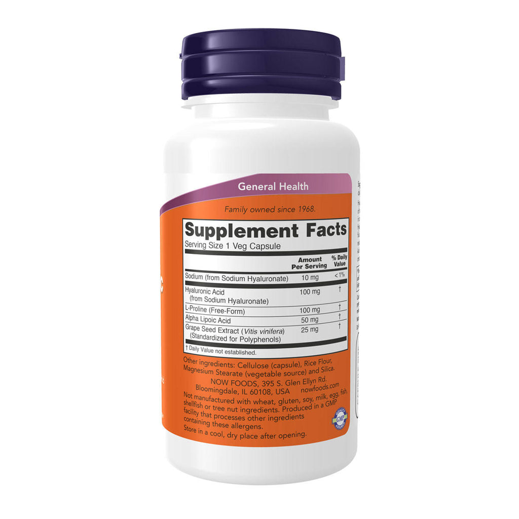 NOW foods Hyaluronic Acid Double Strength 100mg_2