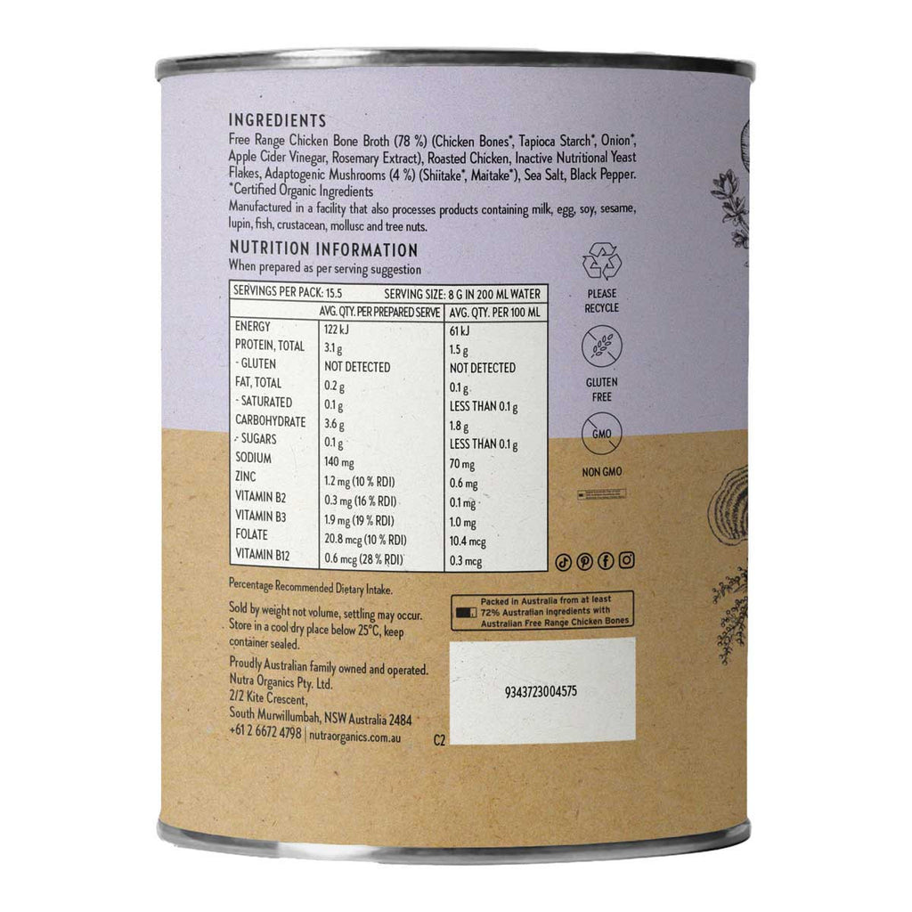 Nutra Organics Chicken Bone Broth - Adaptogenic Mushrooms _3