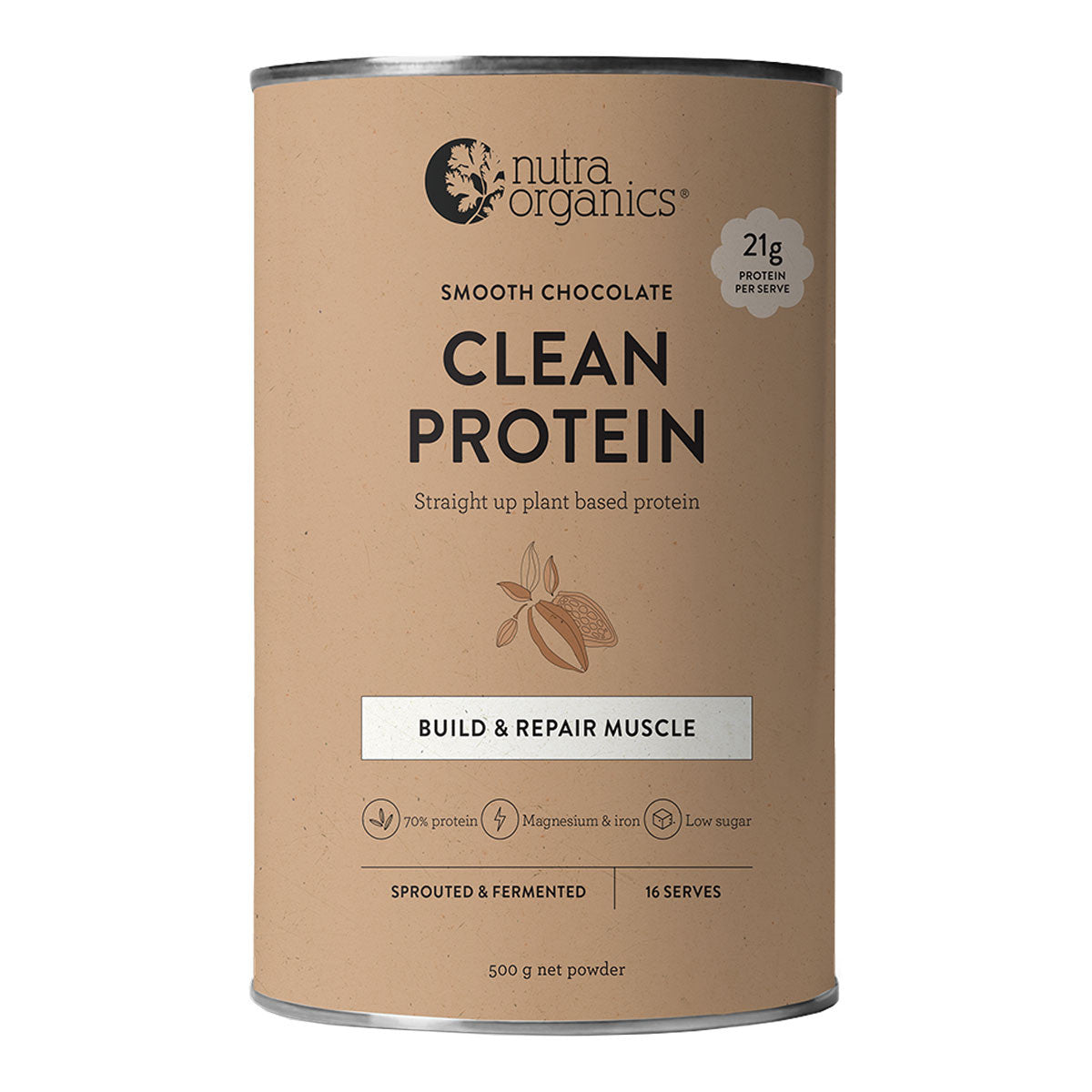 Nutra Organics Clean Protein - Smooth Chocolate _1