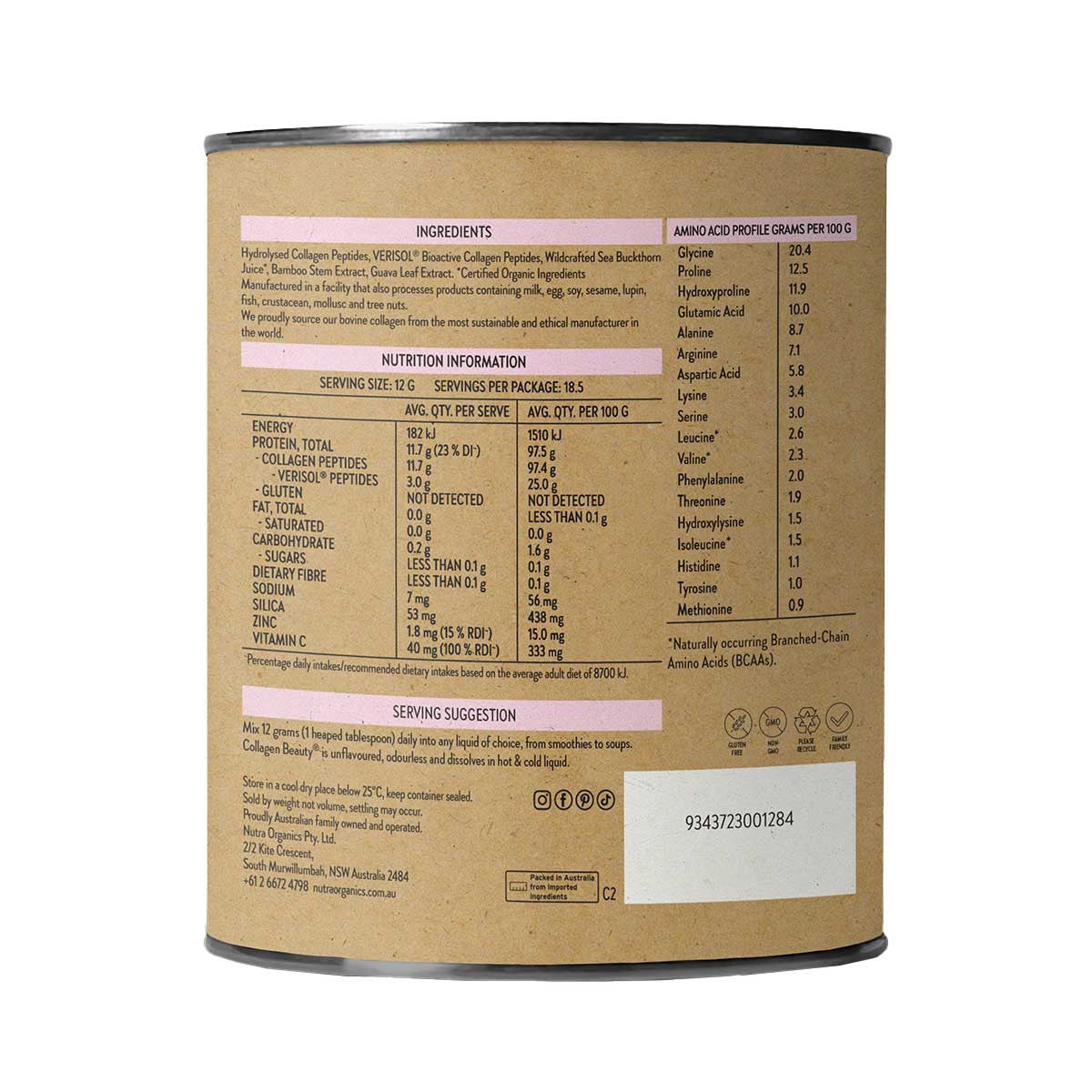 Nutra Organics Collagen Beauty Bioactive Collagen Peptides + Vitamin C _2