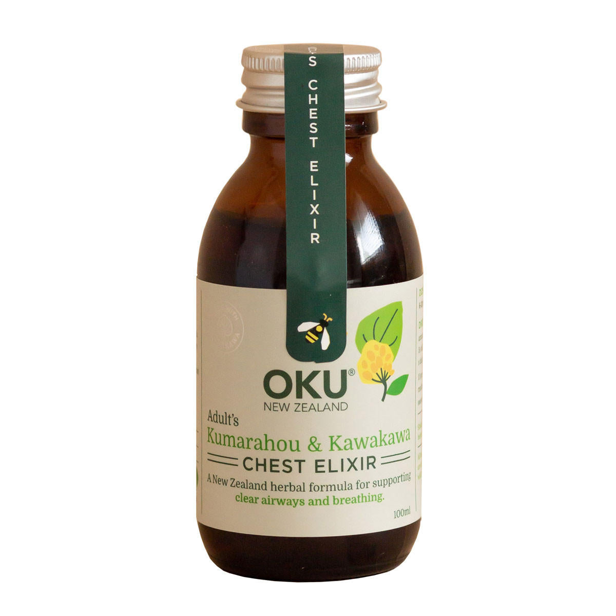 OKU NZ Adults Chest Elixir - Kumarahou and Kawakawa_1