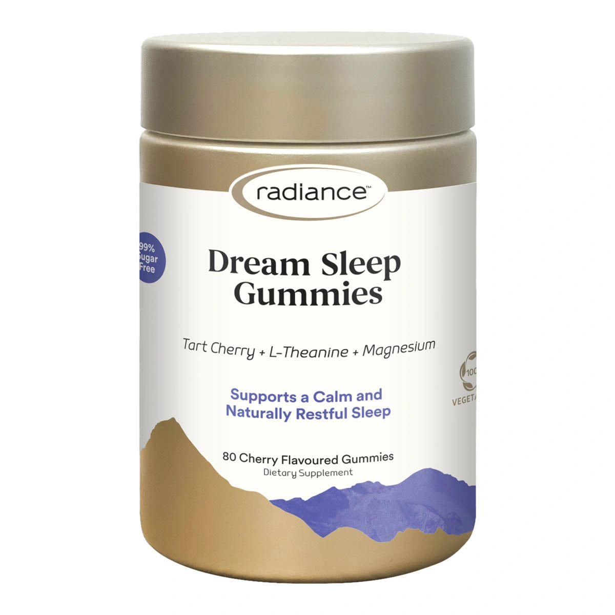 Radiance Dream Sleep Gummies container on a white background