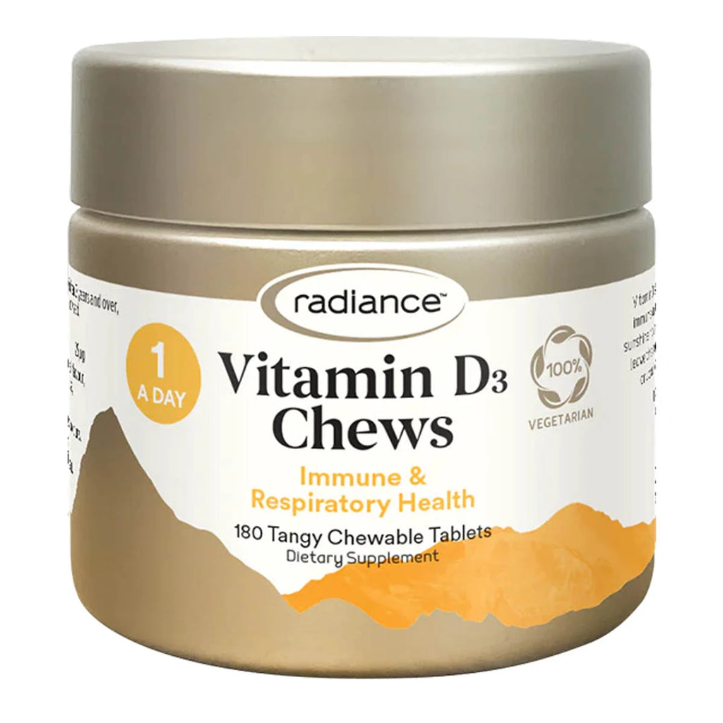 Jar of Radiance Vitamin D3 Chews on a white background