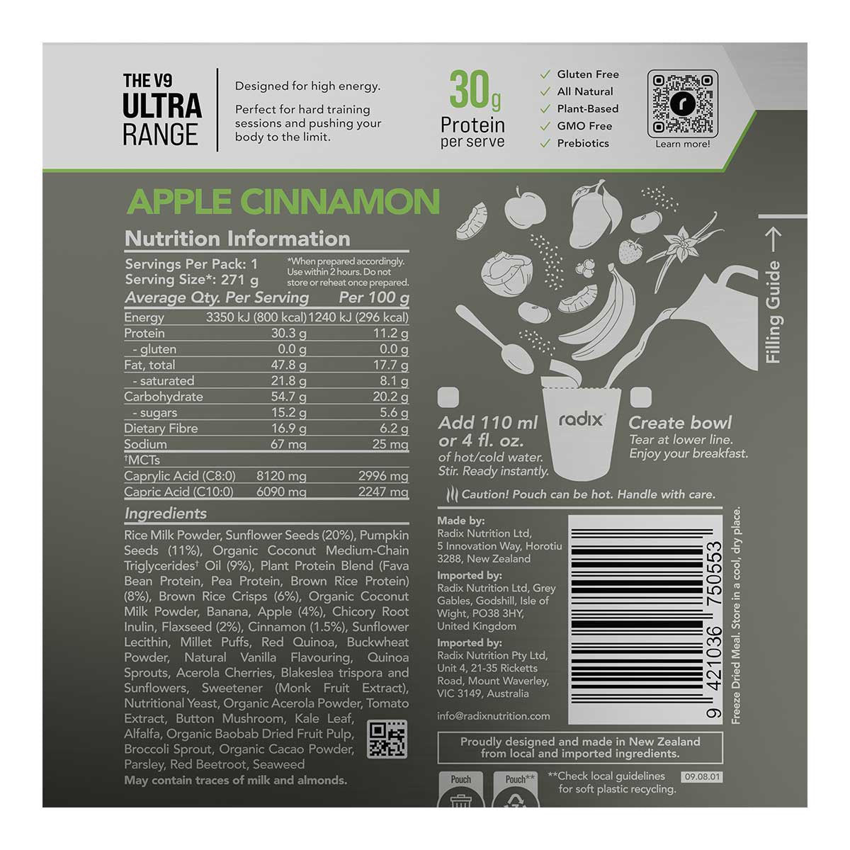 Radix Nutrition Apple Cinnamon Breakfast Ultra Range 800cal _2