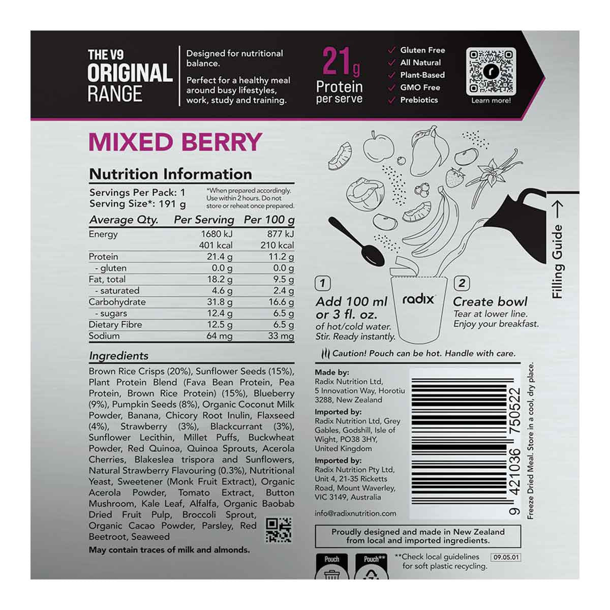 Radix Nutrition Mixed Berry Breakfast Original Range 400kcal _2