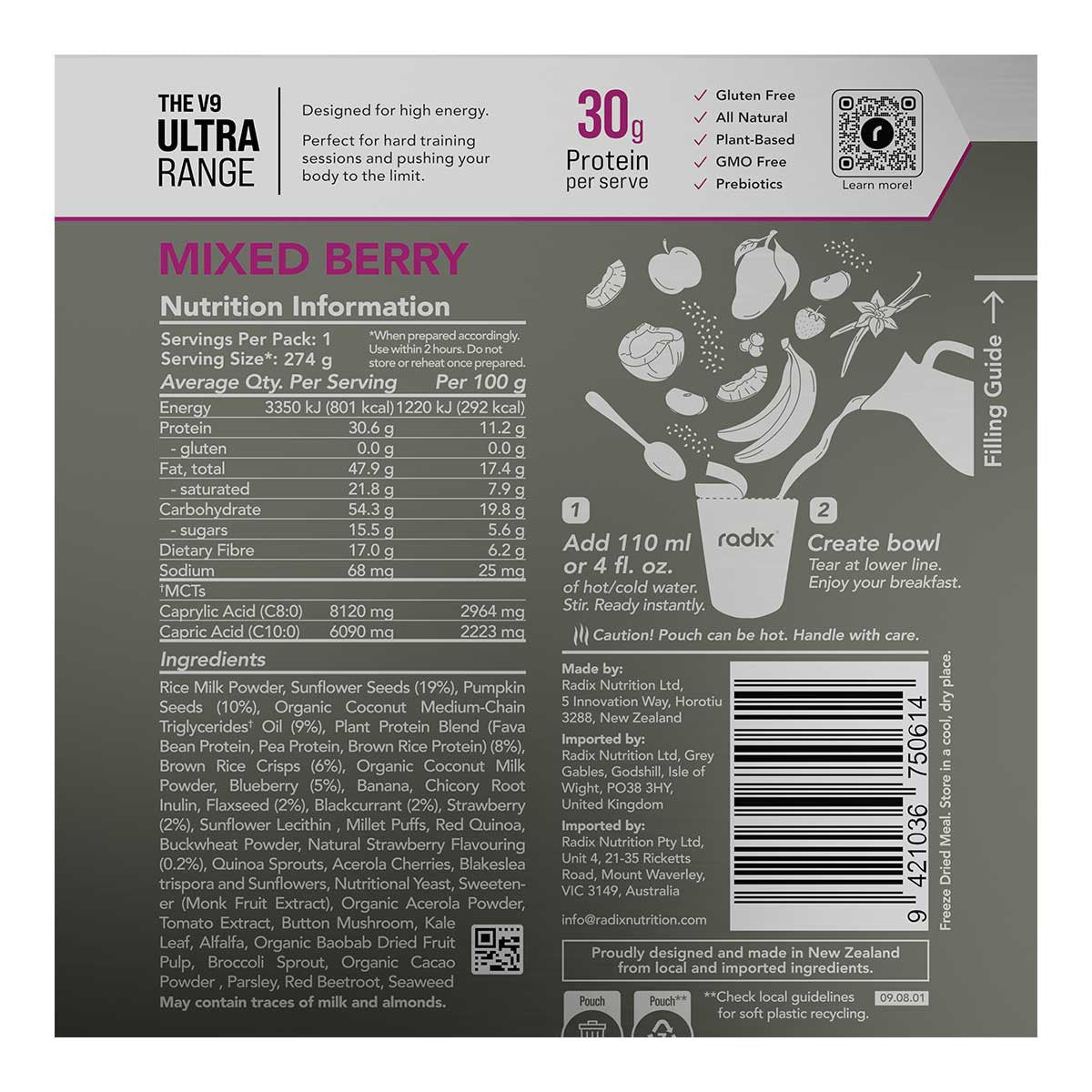 Radix Nutrition Mixed Berry Breakfast Ultra Range 800cal _2
