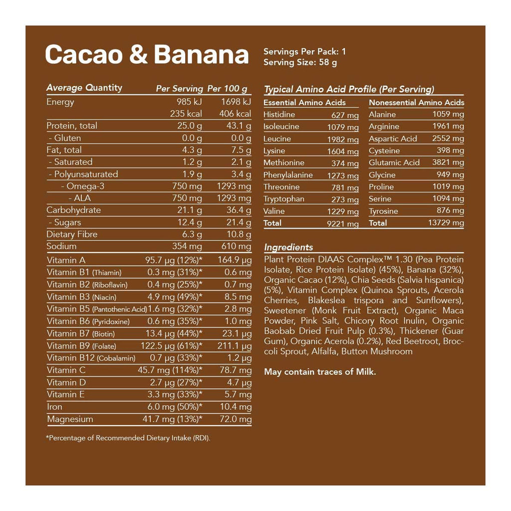 Radix Nutrition Plant Based Protein Smoothie - Cacao & Banana _4