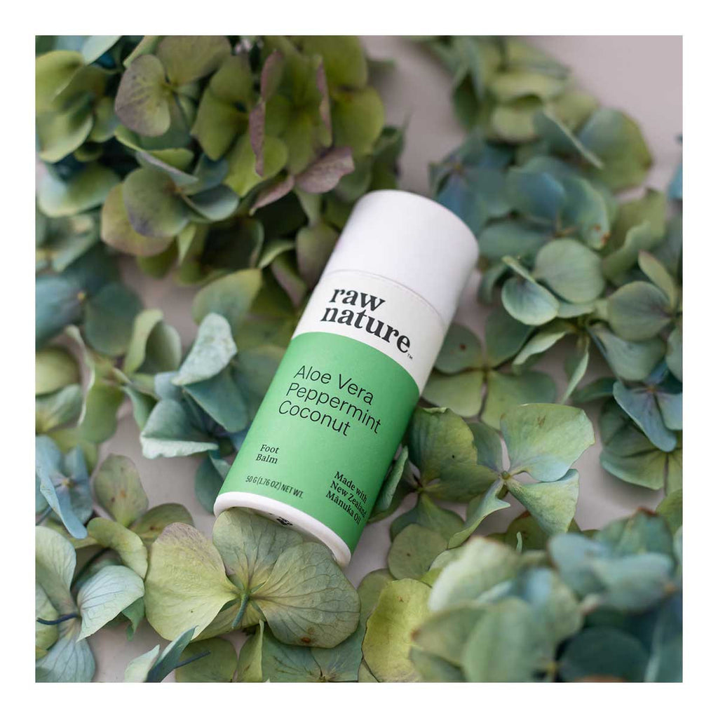 raw nature Aloe Vera Peppermint Coconut Foot Balm _2