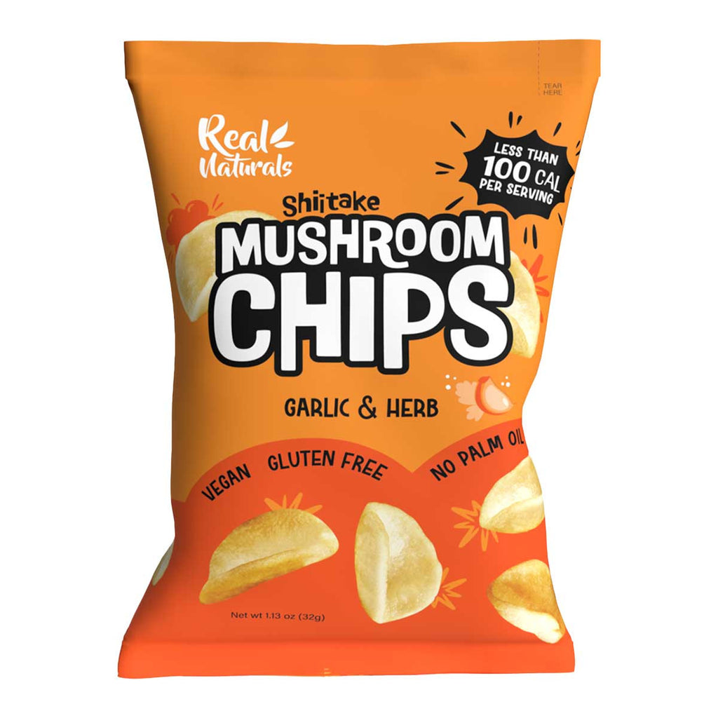 Real Naturals Shiitake Mushroom Chips - Garlic & Herb _1