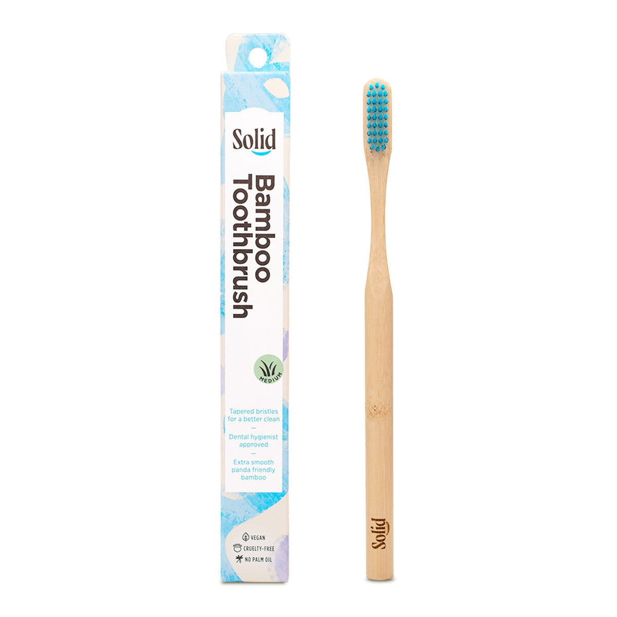 Solid Adult Bamboo Toothbrush - Medium Bristles _1