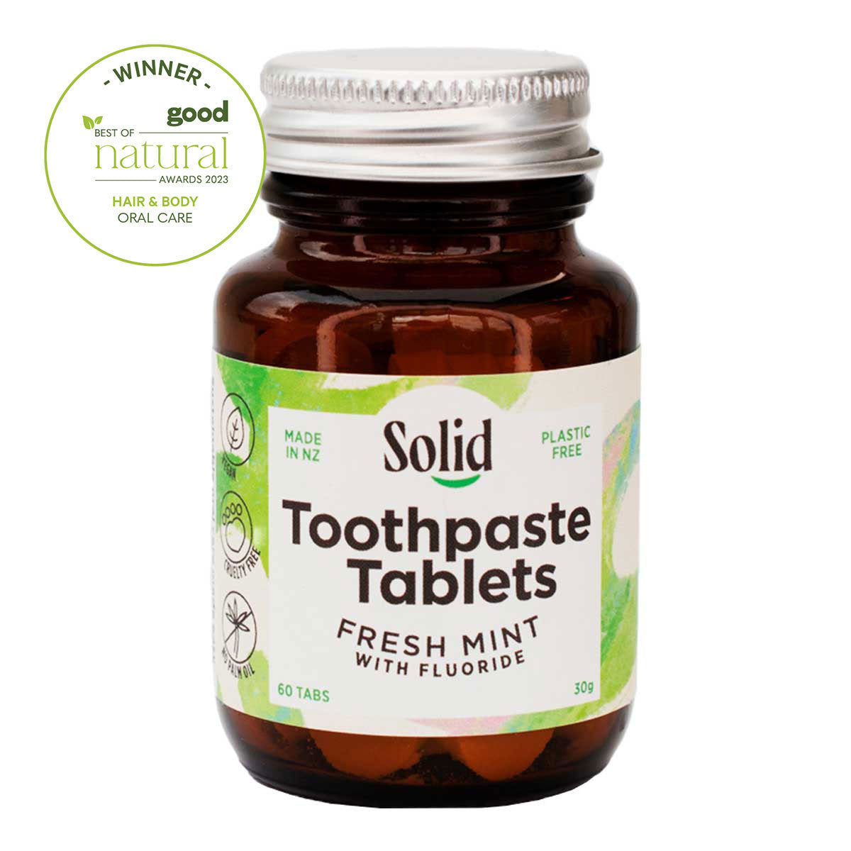 Solid Toothpaste Tablets - Fresh Mint with Fluoride _1