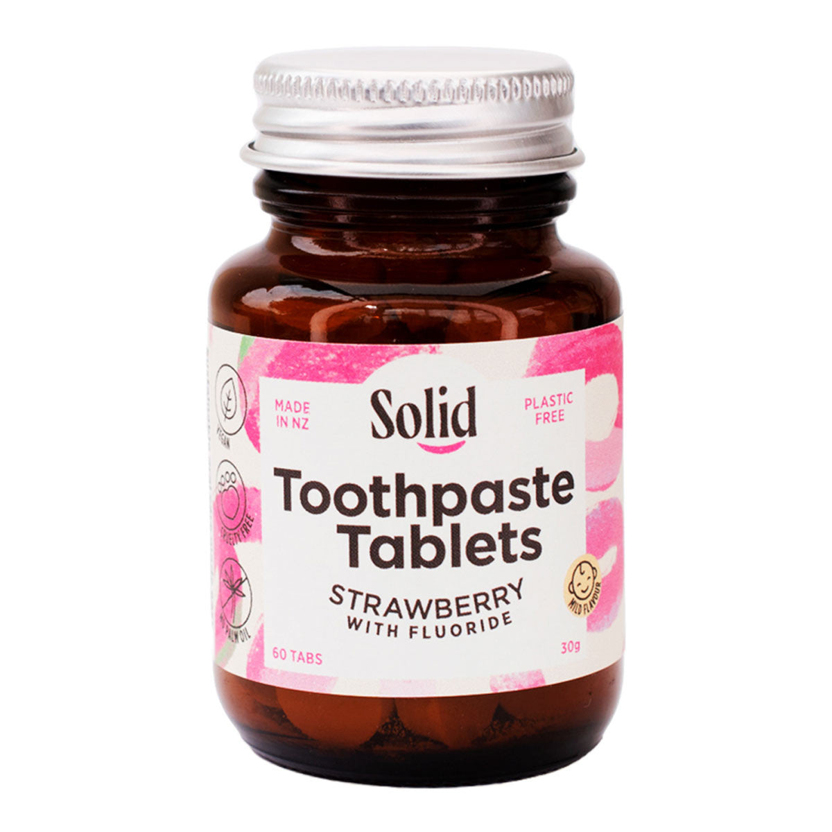 Solid Toothpaste Tablets - Strawberry with Fluoride _1