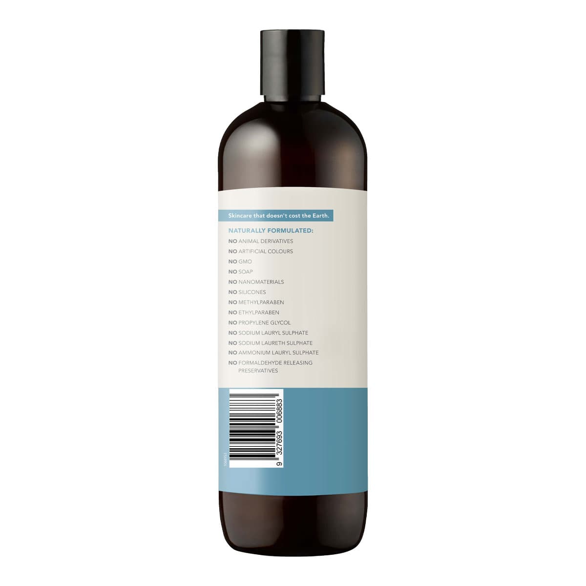 Bottle with a label on a white background.