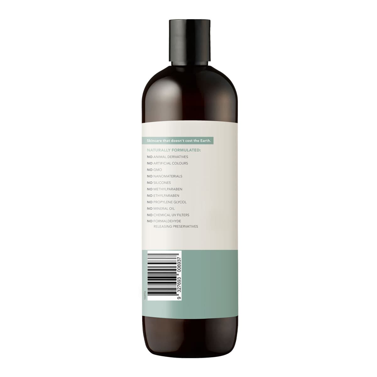 Bottle with a label on a white background.