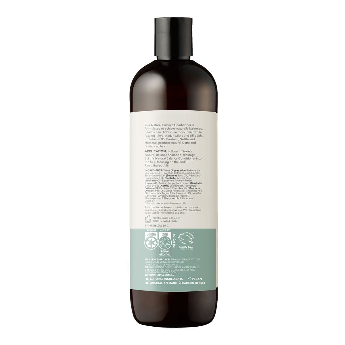 Bottle with a label on a white background.