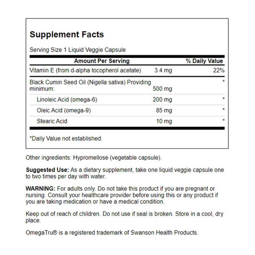 Swanson Black Cumin Seed Oil 500mg _3