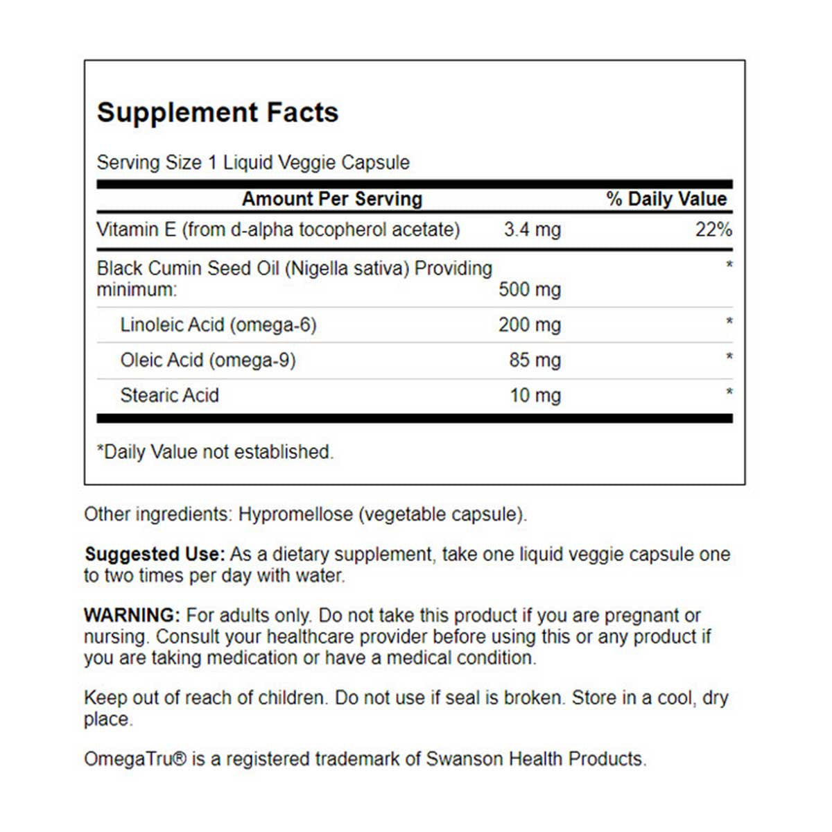 Swanson Black Cumin Seed Oil 500mg _3