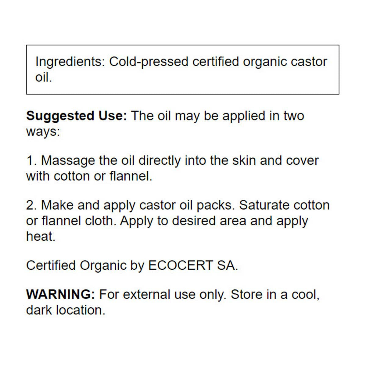 Swanson Certified Organic Cold-Pressed Castor Oil _3