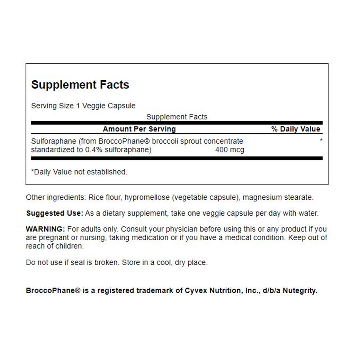 Swanson Sulforaphane from Broccoli Sprout Extract 400mcg _2