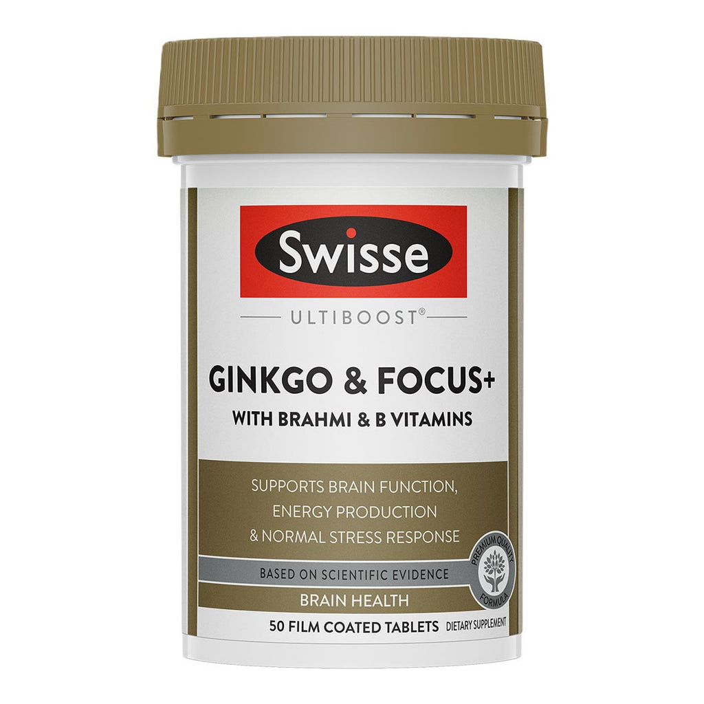 Swisse Ginkgo & Focus+ With Brahmi & B Vitamins _1