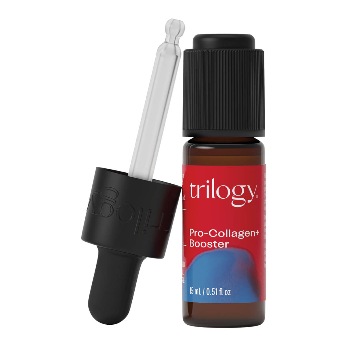 Trilogy Pro-Collagen Booster dropper bottle on a white background