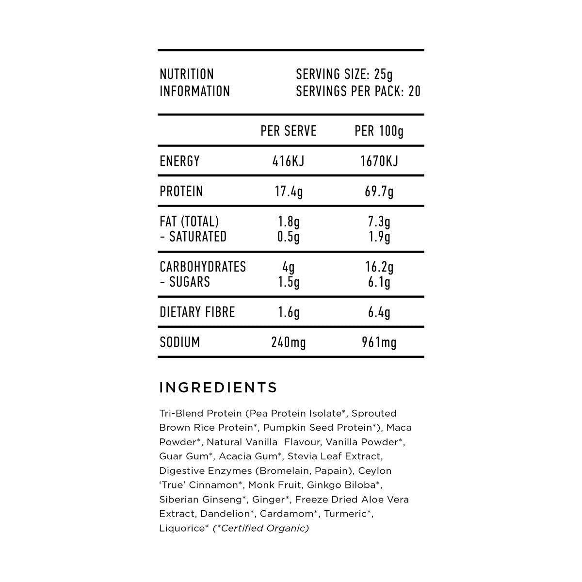 Tropeaka Lean Protein - Natural Vanilla Flavour _3