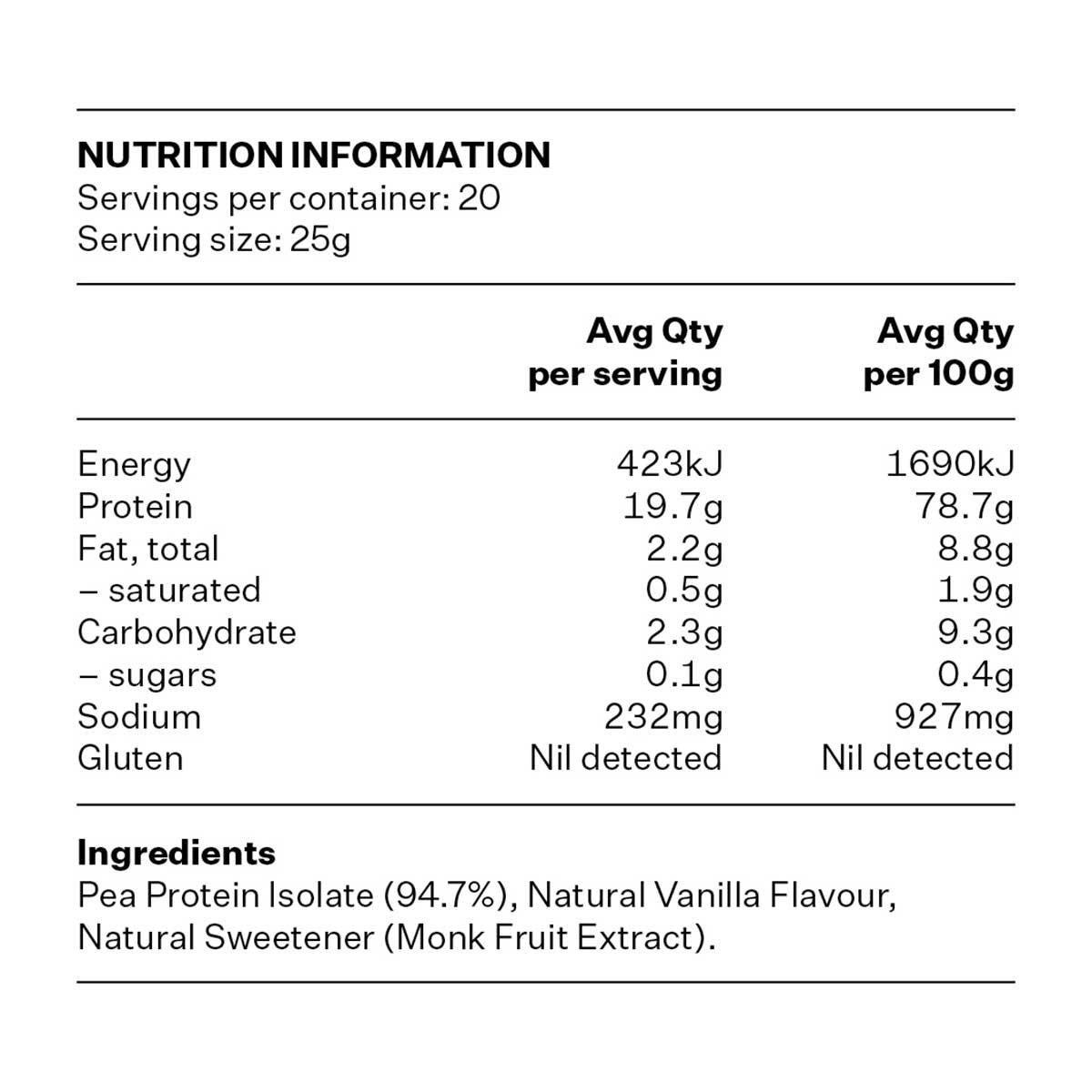 Two Islands Pea Protein Powder - Vanilla _2