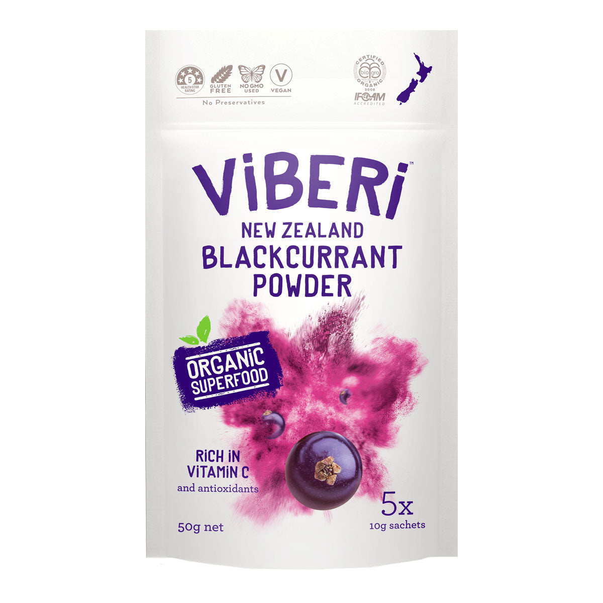 Viberi Organic New Zealand Blackcurrant Powder_1