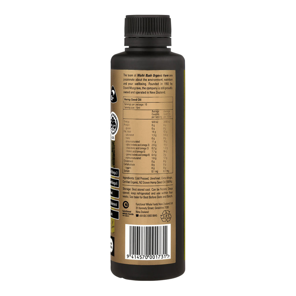 Waihi Bush Certified Organic Hemp Seed Oil _4