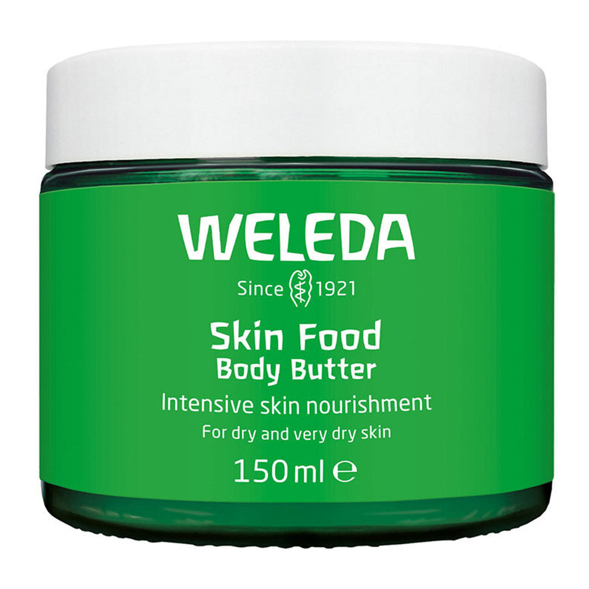 Weleda Skin Food Body Butter jar on a white background
