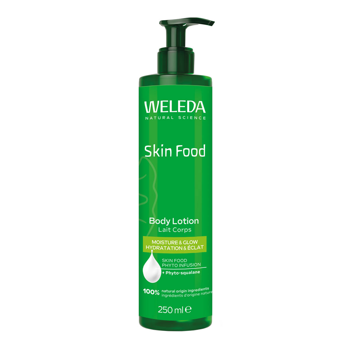 Weleda Skin Food Body Lotion bottle on a white background