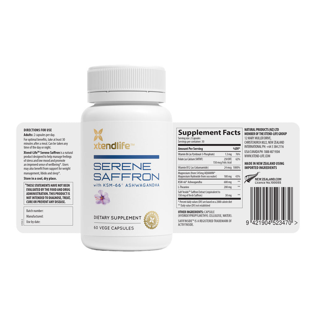 Xtend-Life Serene Saffrom with KSM-66 Ashwagandha _2