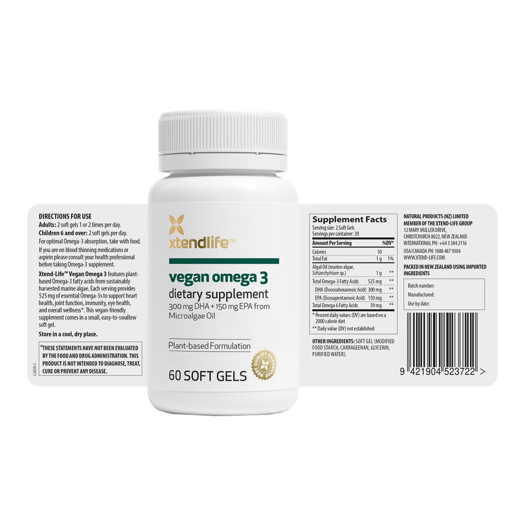 Xtendlife Vegan Omega 3 from Microalgae Oil _2
