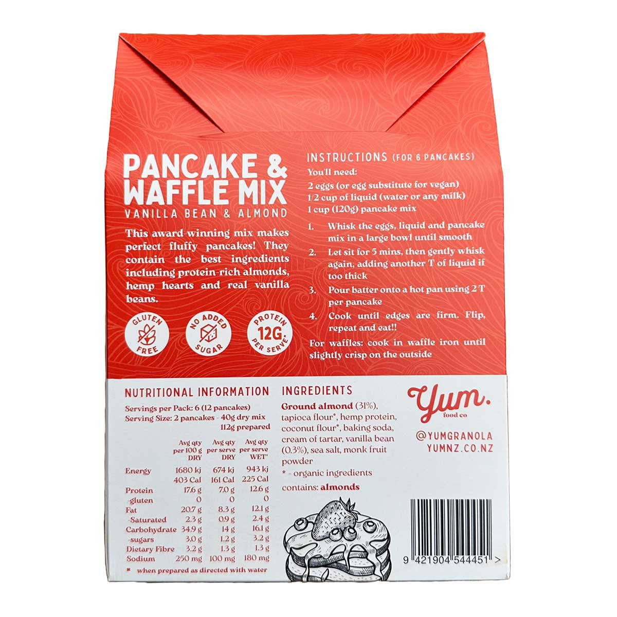 Yum Granola Vanilla Bean & Almond Pancake Waffle Mix _2